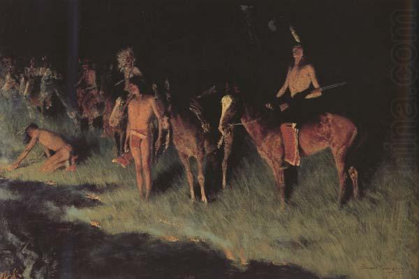 Frederic Remington The Grass Fire (mk43) oil painting picture